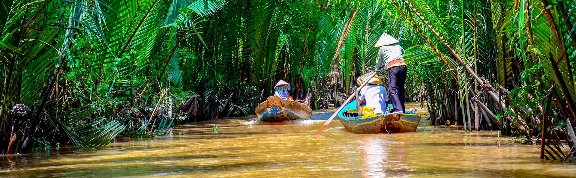 Melontalauttoja Mekongin suistossa Vietnamissa