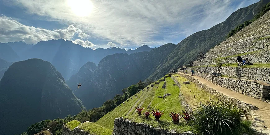 Näkymä yhdeltä Machu Picchun ylemmistä terasseista