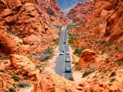 White Domes Road Valley of Firen delavaltionpuistossa Yhdysvalloissa