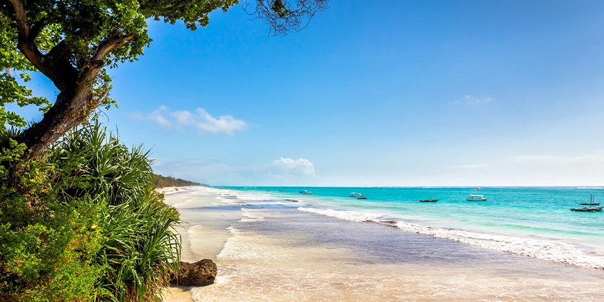 Kaunis Diani Beach Kenian rannikolla